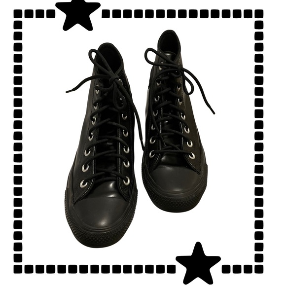 Converse Chuck Taylor Leather High Top Sneakers “Total Eclipse” - Picture 3 of 11